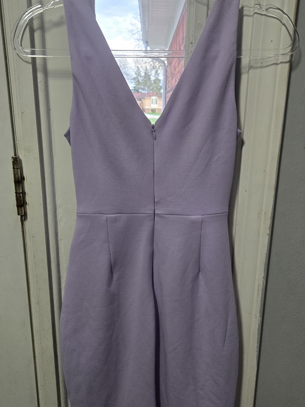 Guess Lilac Sleeveless V-Neck Draped Midi Dress - Picture 2 of 3